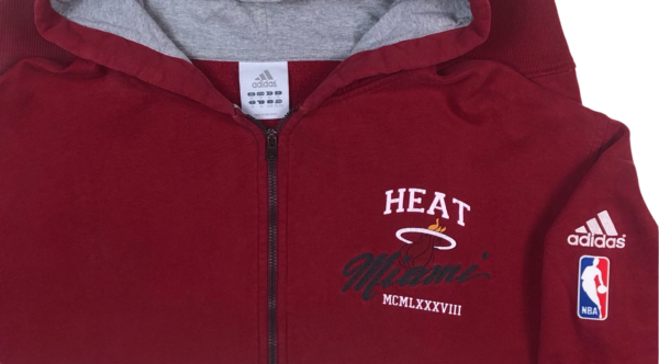 Vintage Adidas NBA Miami Heat Hoodie - Image 2