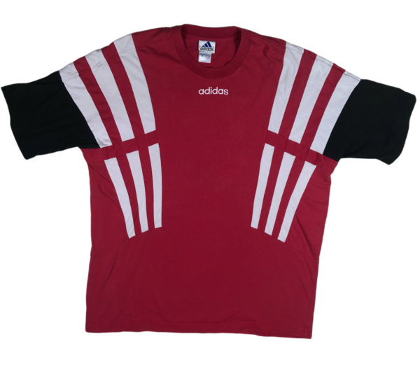 90s Adidas 3 Striped T-Shirt XLarge