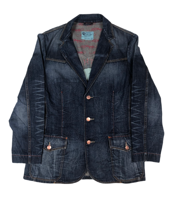 Vintage Ed Hardy Denim Jacket - Image 2