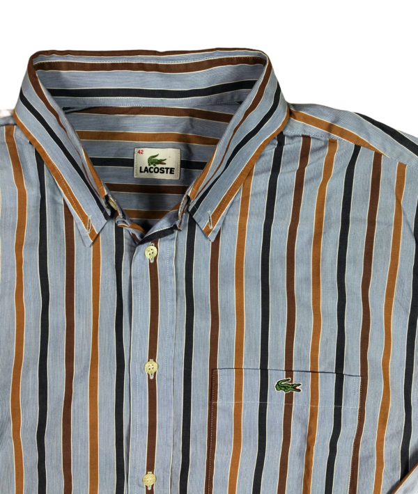Vintage Lacoste Striped Shirt Large - Image 2