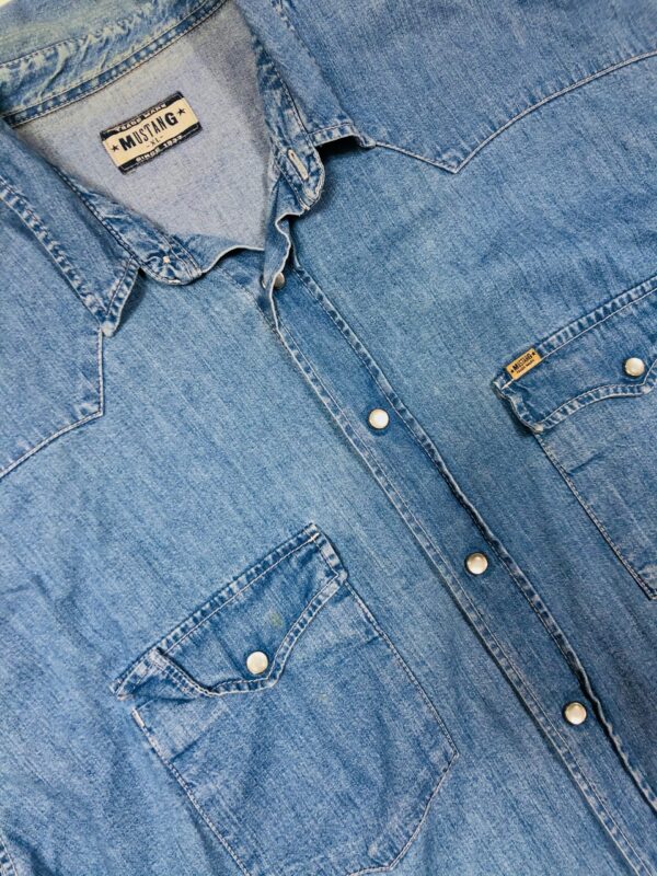Vintage Mustang Denim Shirt - Image 2