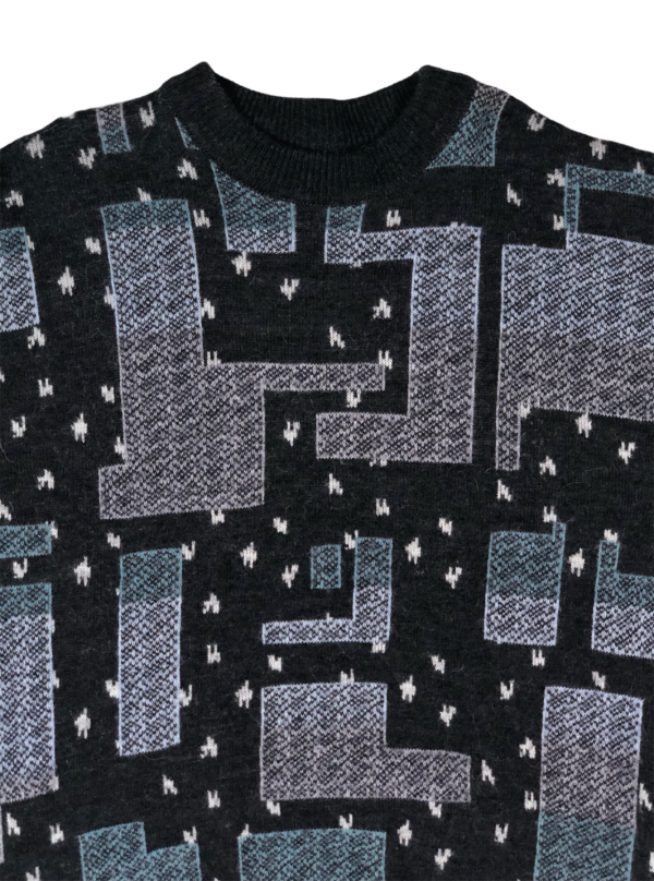 Vintage Geometric Jumper Large - Image 2