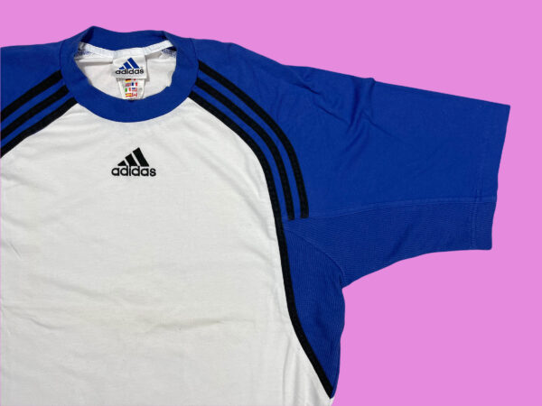 Vintage Adidas 3 Striped T-shirt 2000 - Image 2