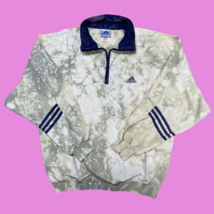 Vintage Adidas Tie-Dye Halfzip M-L