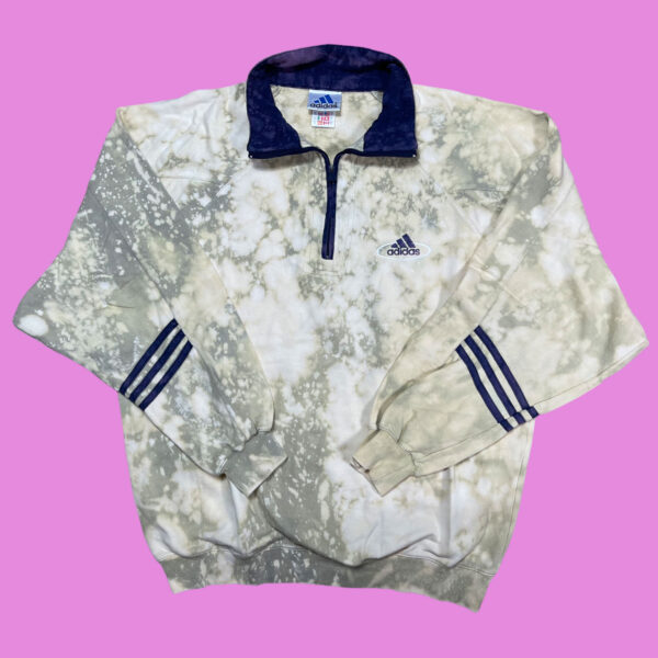 Vintage Adidas Tie-Dye Halfzip M-L