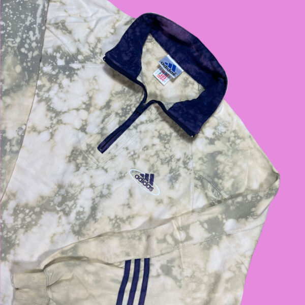 Vintage Adidas Tie-Dye Halfzip M-L - Image 2