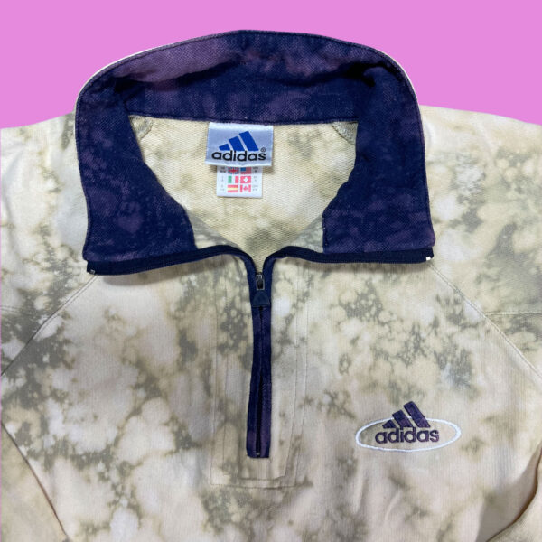 Vintage Adidas Tie-Dye Halfzip M-L - Image 3