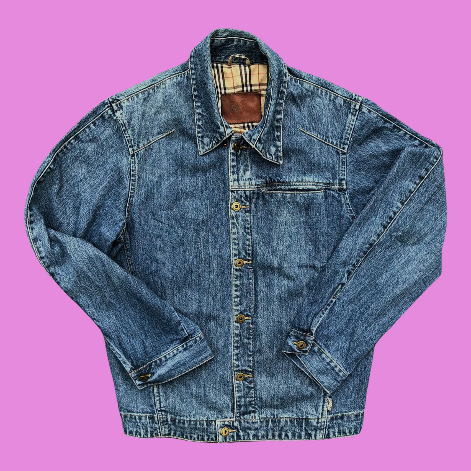 Vintage burberry denim jacket store