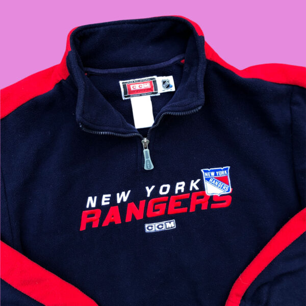 Vintage CCM New York Rangers NHL Fleece - Image 2