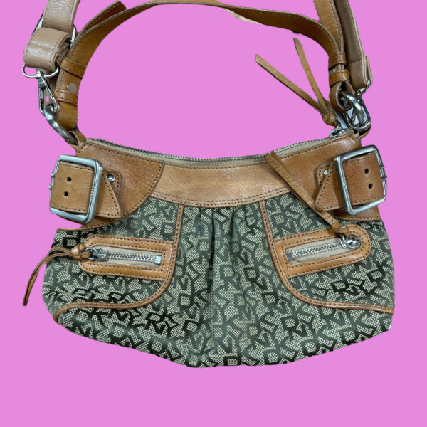 Vintage DKNY Leather Shoulder Bag OS