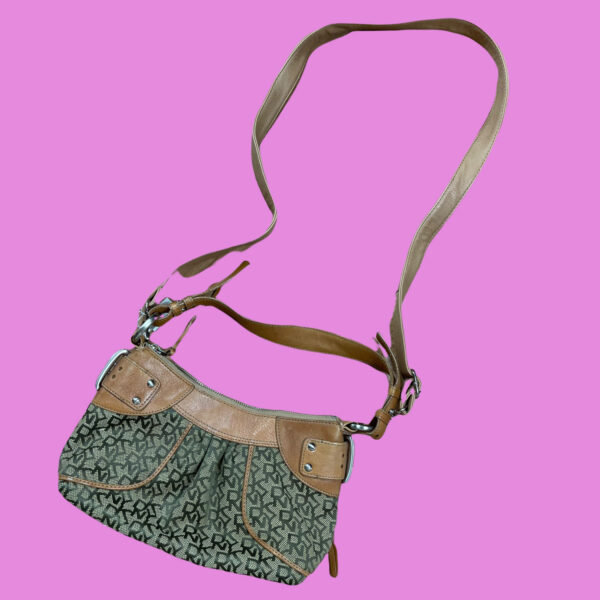 Vintage DKNY Leather Shoulder Bag OS - Image 3