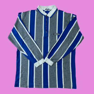 Vintage Fila Striped Halfzip M-L