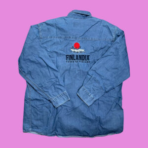 Vintage Finlandia Embroided Denim Shirt XL