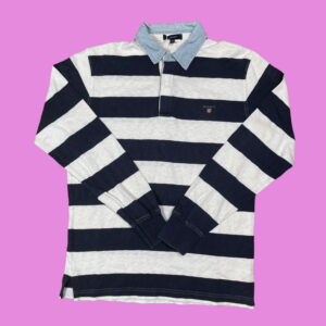 Vintage Gant Striped Longsleeve Polo