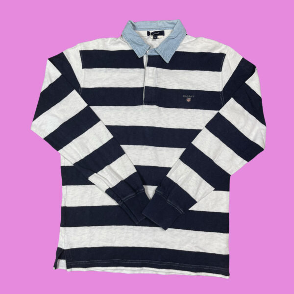 Vintage Gant Striped Longsleeve Polo