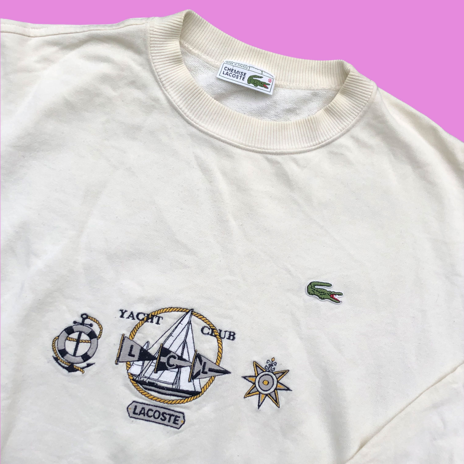 Vintage Lacoste Yacht Club Embroided Crewneck ALMO vintage