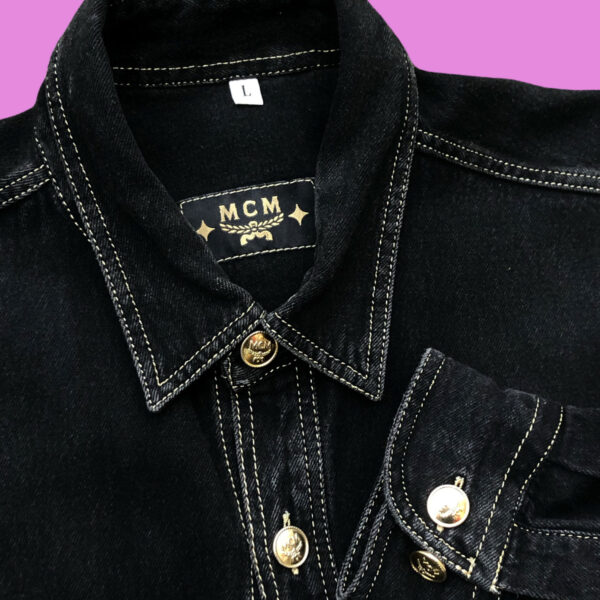 Vintage MCM Denim Shirt L-XL - Image 2