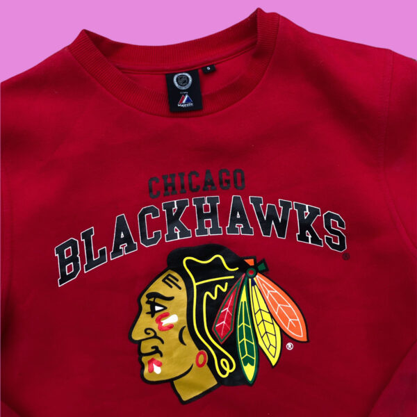 Vintage Majestic Chicago Blackhawks NHL Crewneck - Image 2