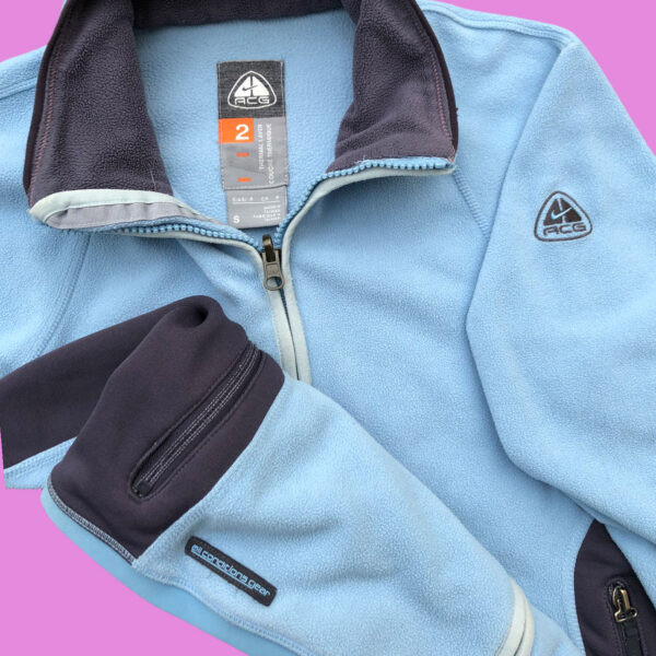 Vintage Nike ACG Baby Blue Fleece WMNS S - Image 2