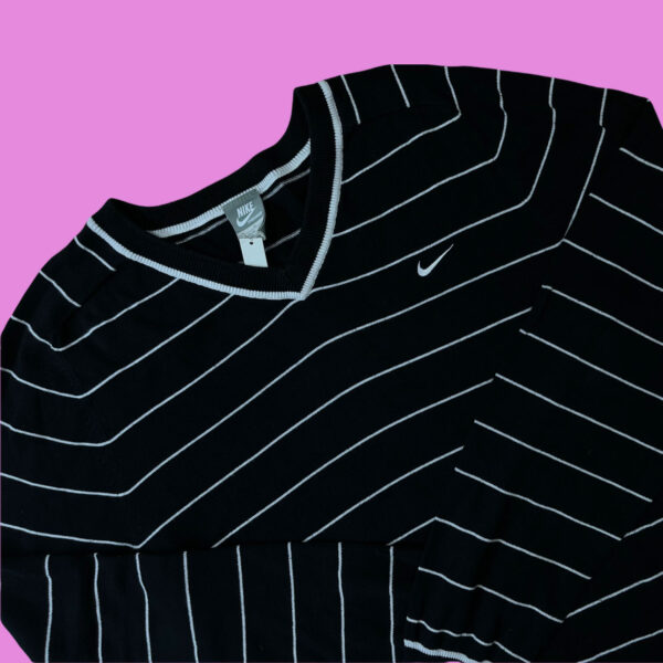 Vintage Nike V-Neck Sweater Medium - Image 2