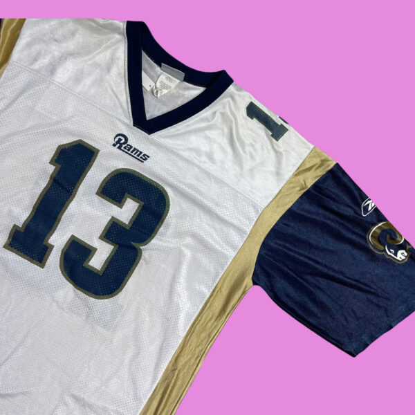 Vintage Reebok NFL St. Louis Rams Kurt Warner Jersey - Image 3