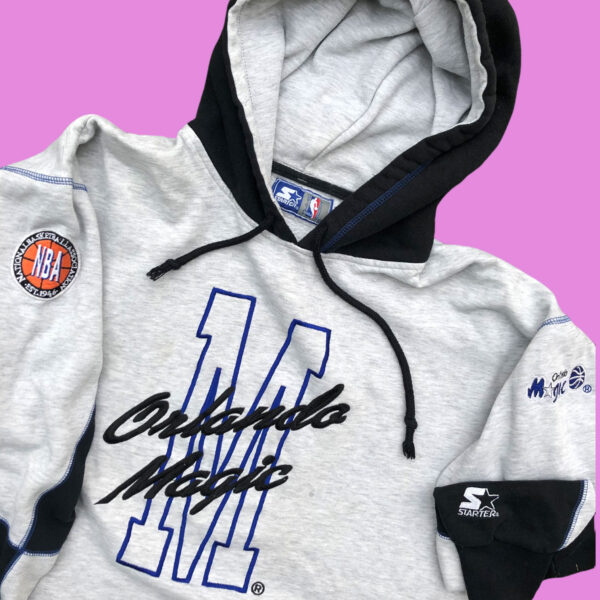 90´s Starter Orlando Magic NBA Hoodie L-XL - Image 2