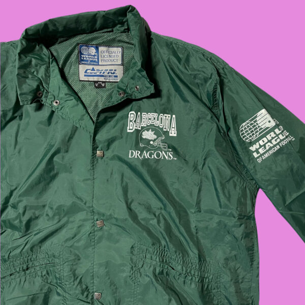 90s Barcelona Dragons WLAF Windbreaker - Image 3