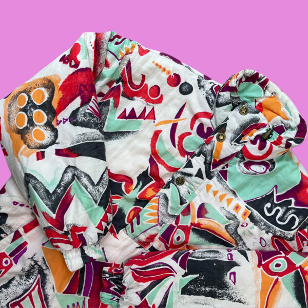 Vintage Multi Color Warmer Jacket M-L - Image 3