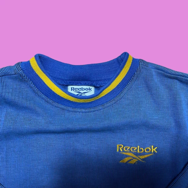 Vintage Reebok Striped Crewneck - Image 2