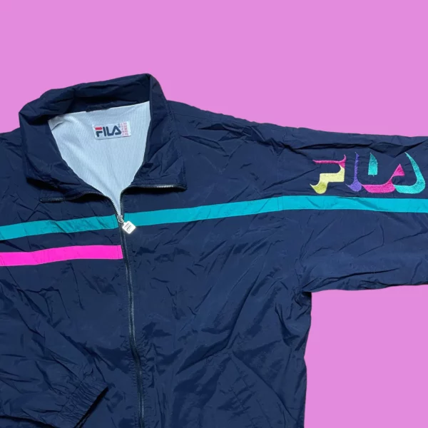 Vintage Fila Sleeve Logo Windbreaker - Image 2