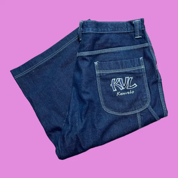 Vintage Kenvelo Denim Baggy Shorts - Image 2