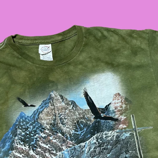 Vintage Tie-Dye Mountain T-shirt - Image 2