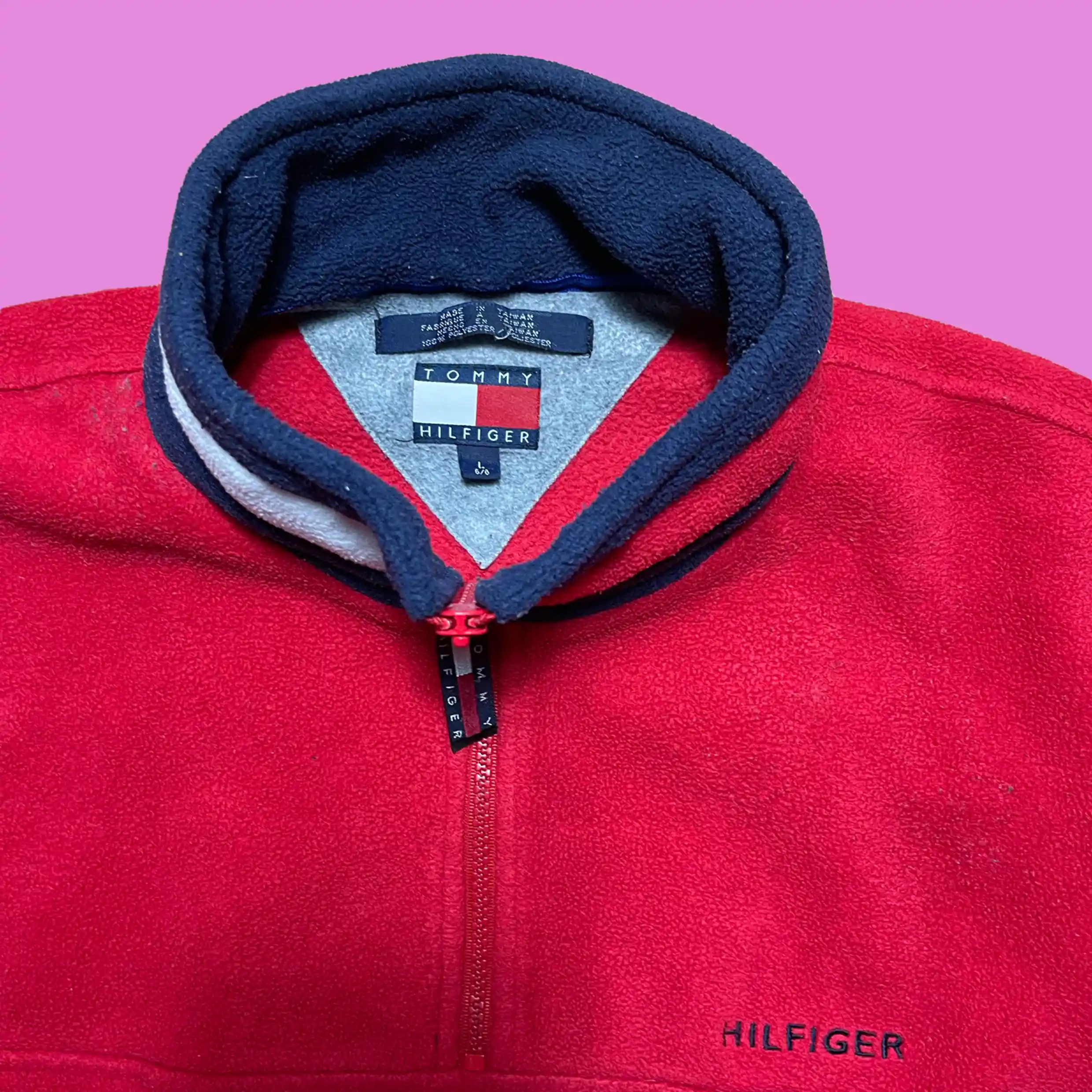 Vintage tommy hilfiger half zip deals