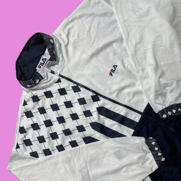 Vintage Fila Striped Windbreaker - Image 2
