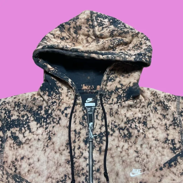 Vintage Nike Bleached Zip Hoodie - Image 2