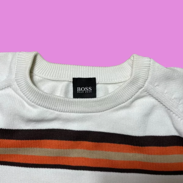 Vintage Hugo Boss Striped Jumper - Image 2