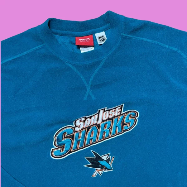 Vintage Reebok NHL Sharks Fleece - Image 2