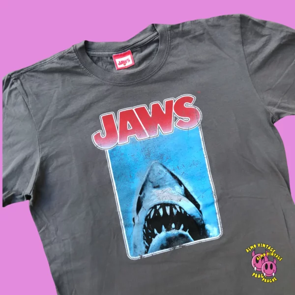Vintage Jaws T-Shirt M-L - Image 2