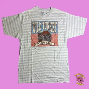 Vintage Delta Wild Turkey Striped T-shirt