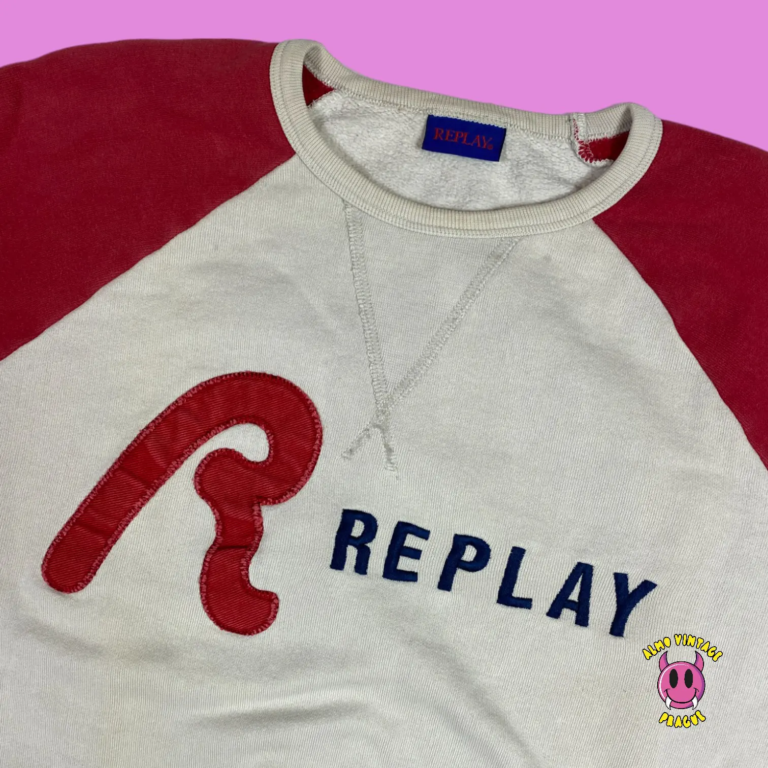Vintage Replay Embroided Crewneck M - Image 2