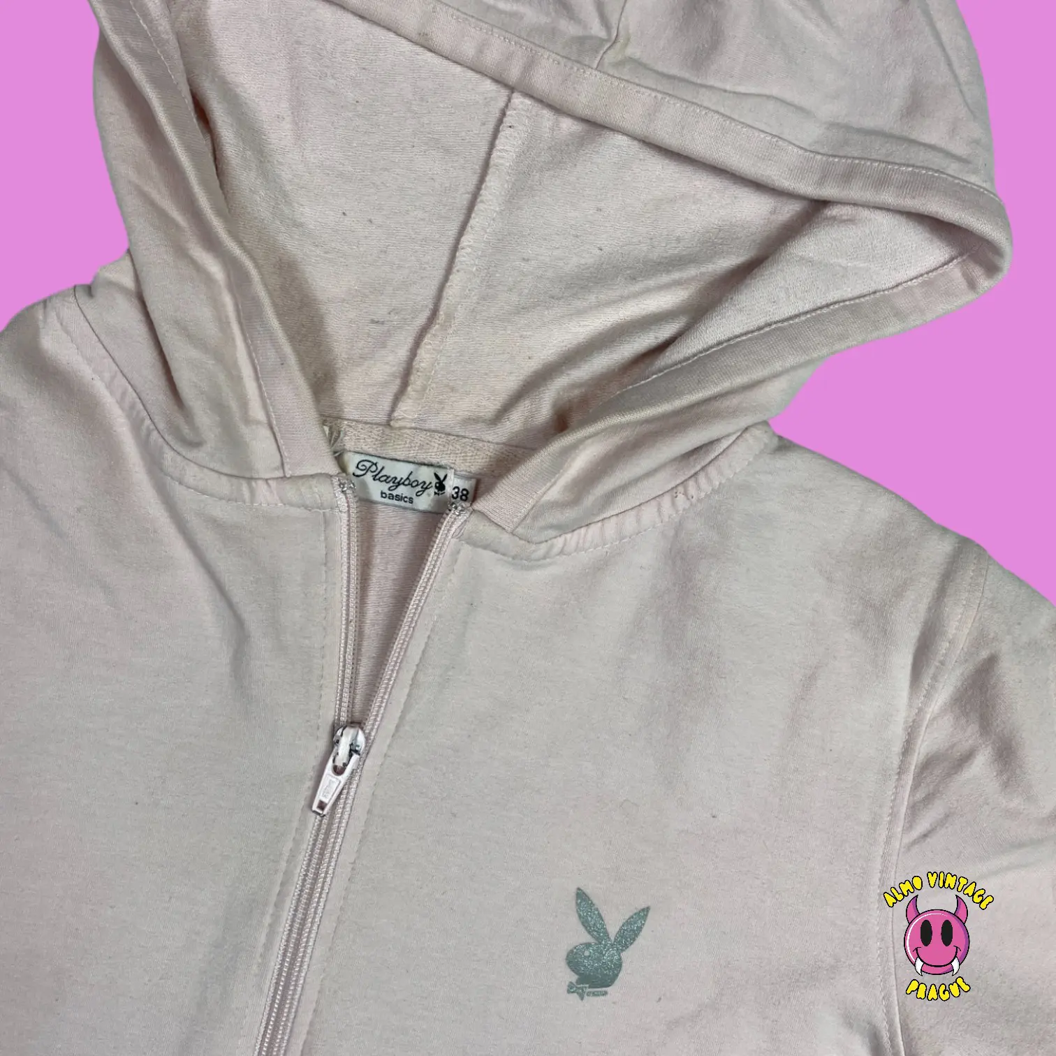 Vintage Playboy Hoodie WMNS S - Image 2