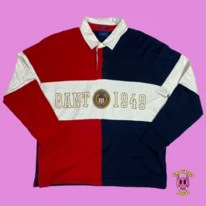 Vintage Gant Long Sleeve Polo Large