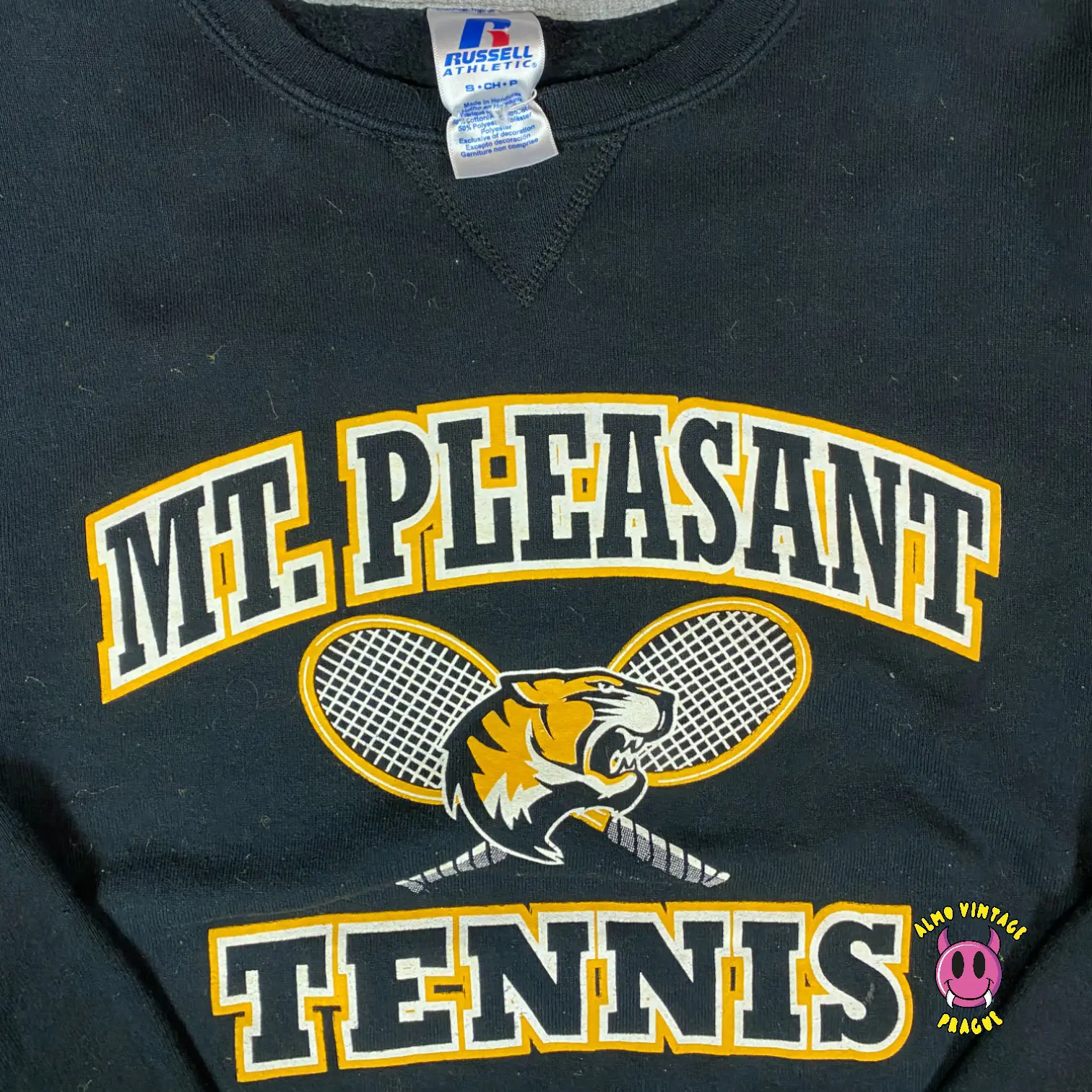 Vintage Russell Mt. Pleasant Tennis Crewneck - Image 2