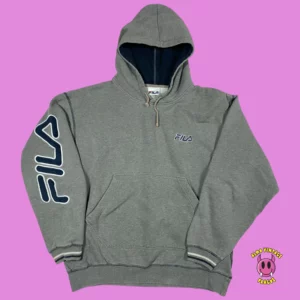 Vintage Fila Embroided Hoodie M-L