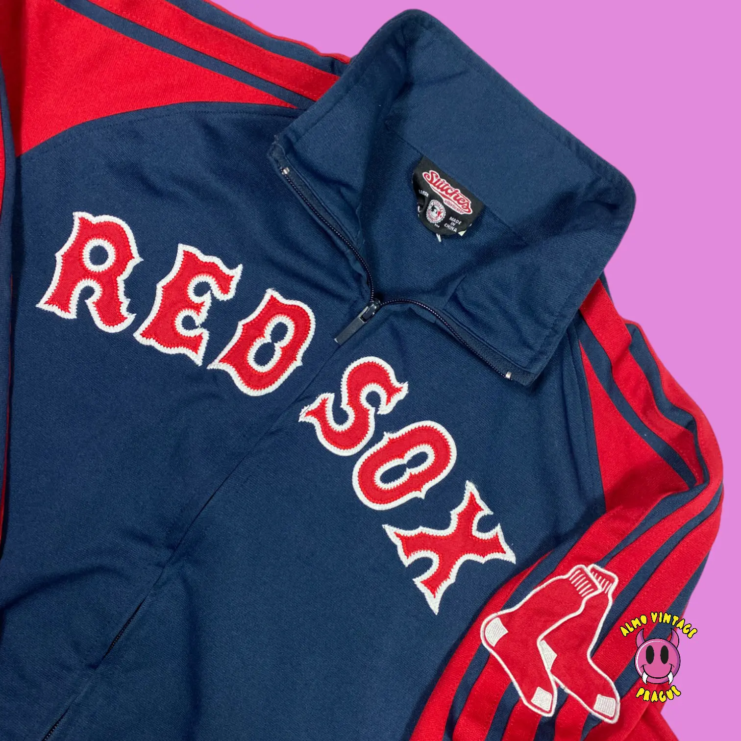 Vintage MLB Red Sox Track Jacket - Image 2